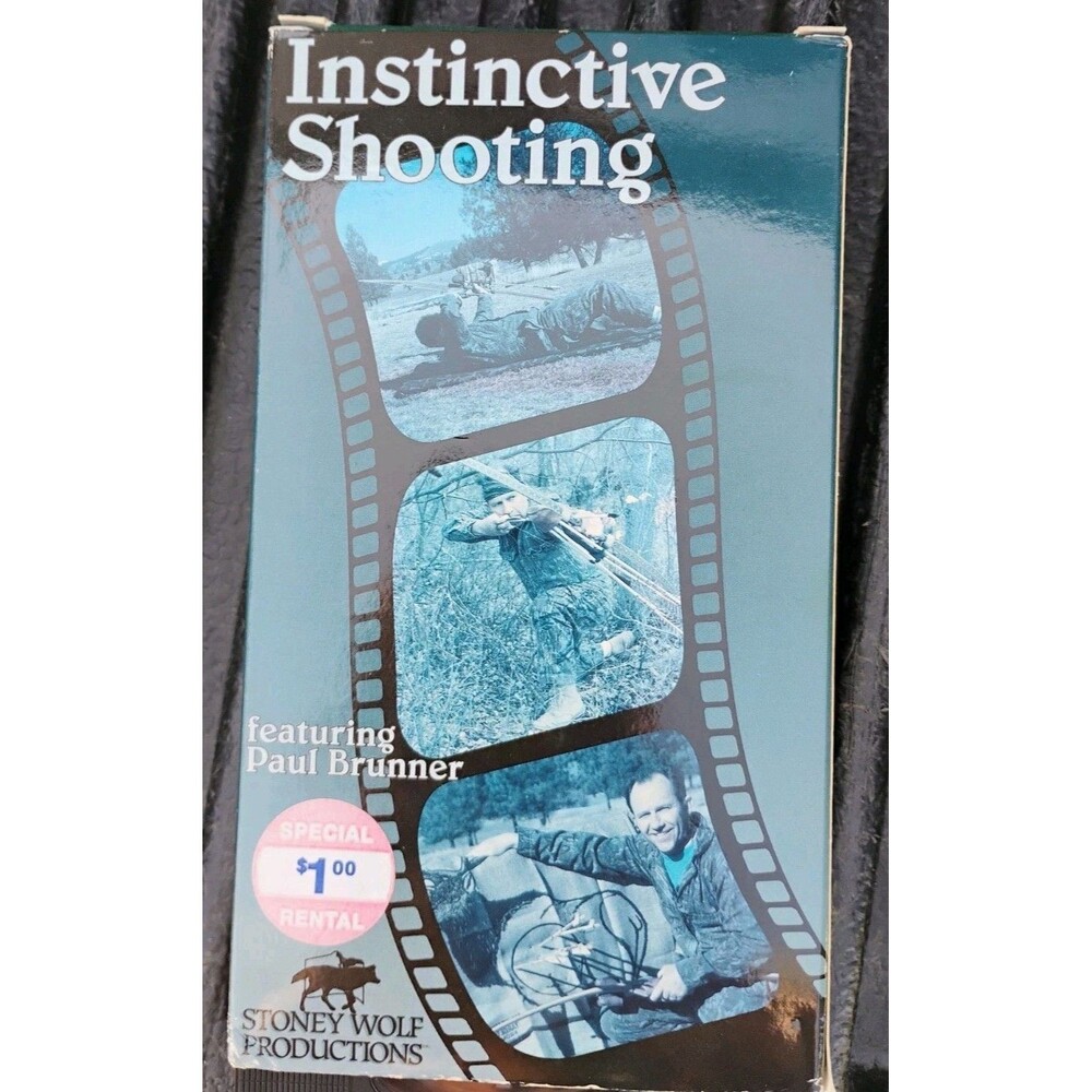Instinctive Shooting VHS Archery Hunting Paul Brunner Stoney Wolf UNTESTED AS IS